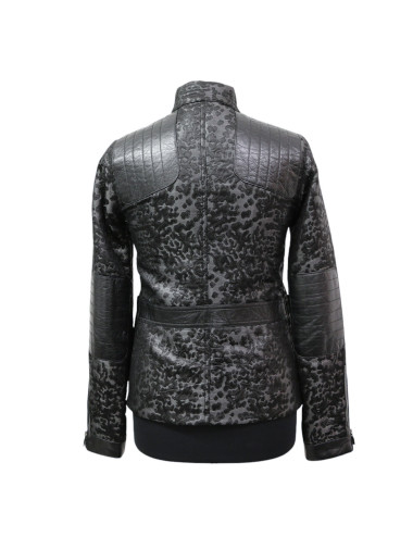 Veste T 34 CHANEL textile et cuir noir 2