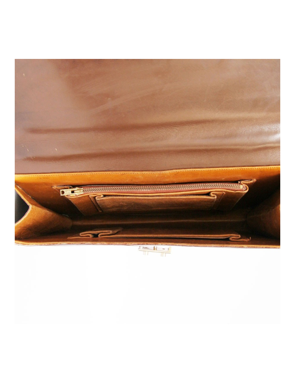 Sac ANONYME en croco marron