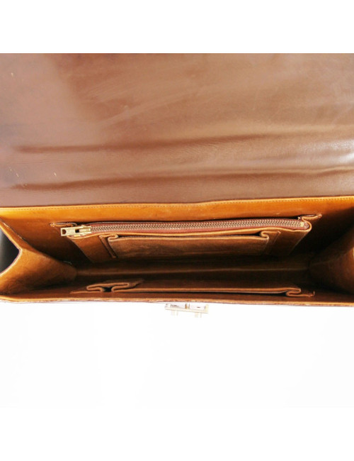 Sac ANONYME en croco marron