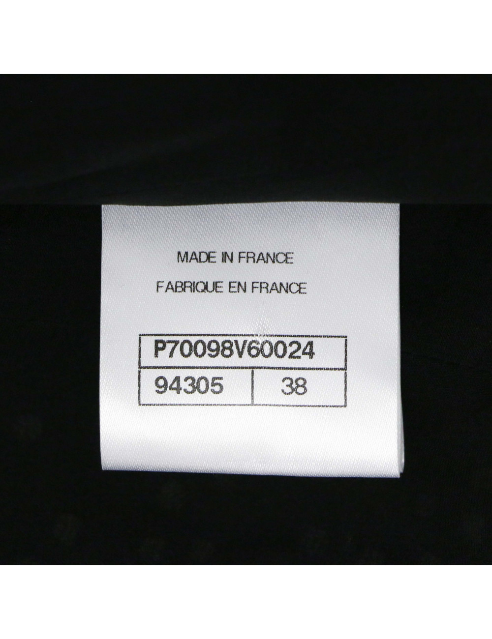 Blazer CHANEL T38 croisé coton noir