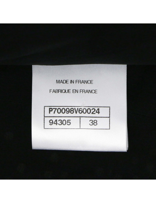 Blazer CHANEL T38 croisé coton noir