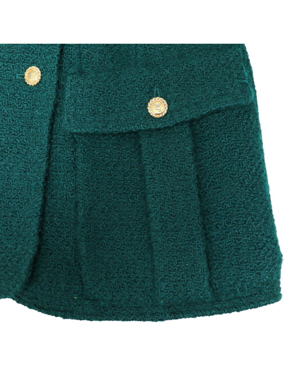 Veste CHANEL verte tweed