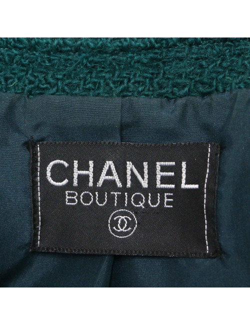 Veste CHANEL verte tweed