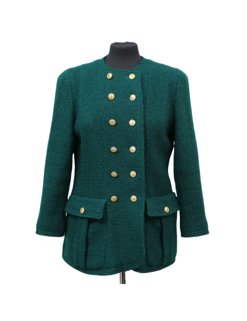 Veste CHANEL verte tweed