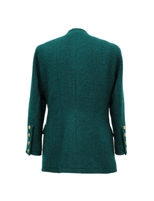 Veste CHANEL verte tweed