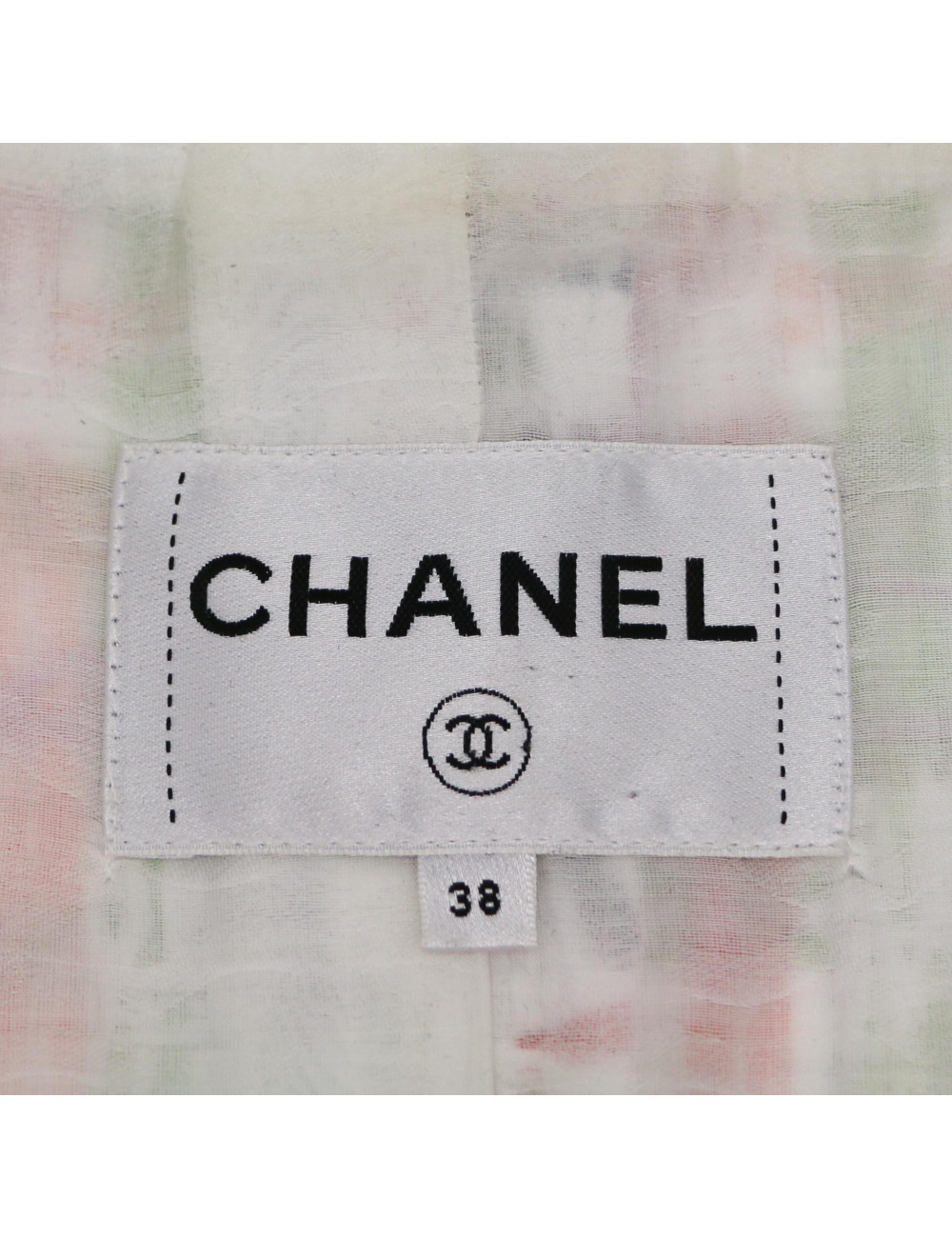 Veste CHANEL tweed blanc 38 