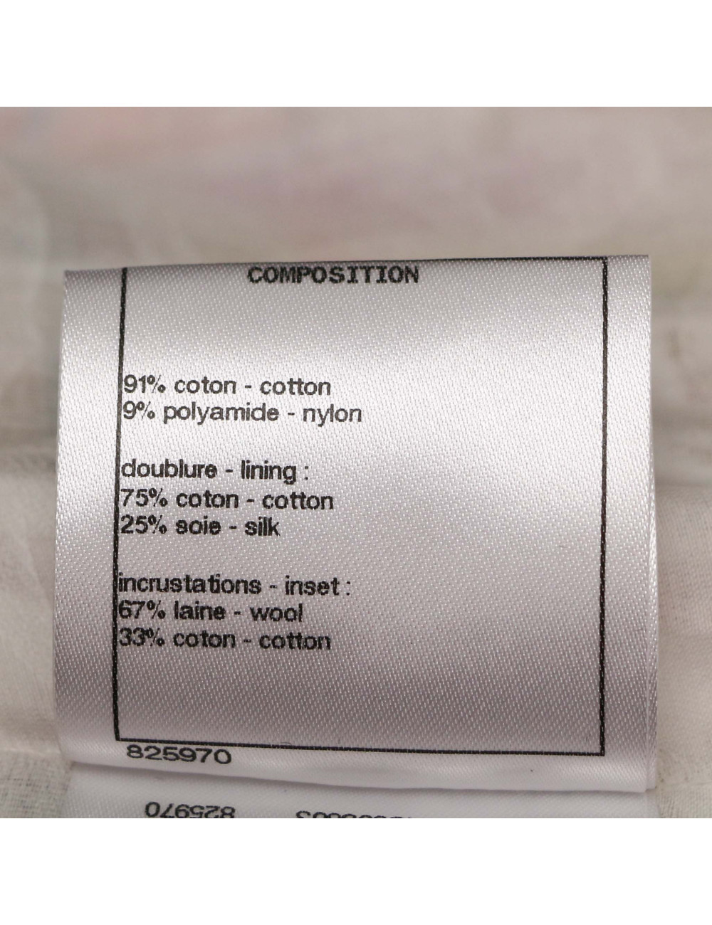 Veste CHANEL tweed blanc 38 