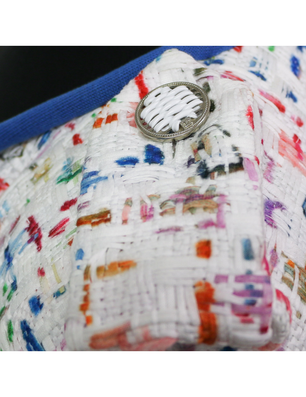 Veste CHANEL tweed blanc 38 