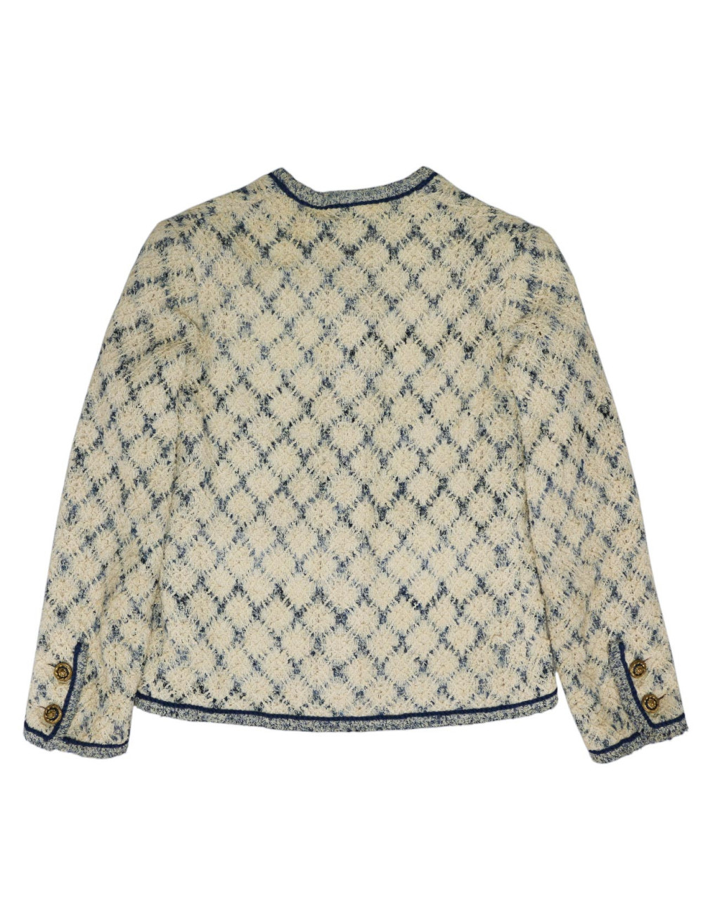 Veste CHANEL Couture T 38 beige bleue
