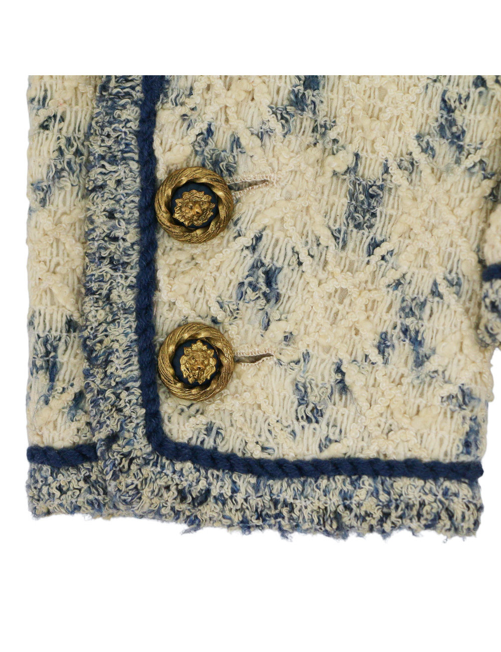 Veste CHANEL Couture T 38 beige bleue