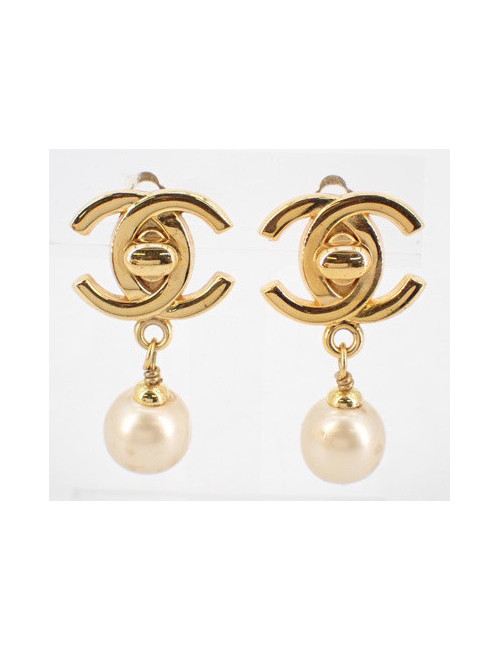 Clip turnlock CHANEL perles