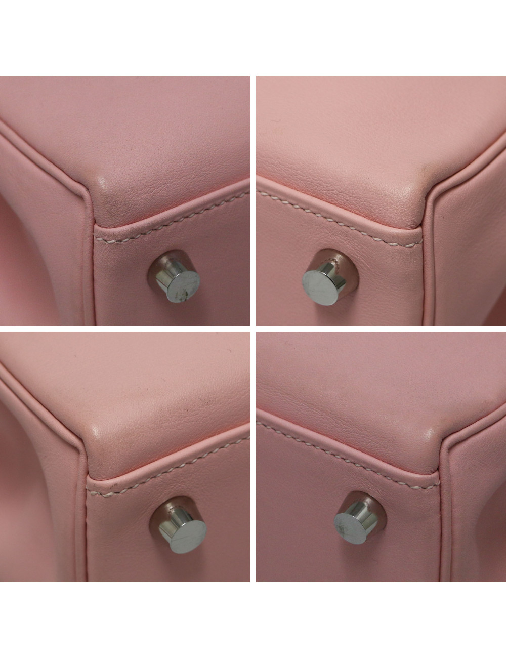 Sac HERMES Kelly 25 rose Sakura cuir swift