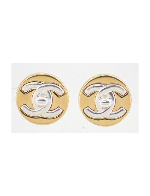 Clips turnlock bicolore CHANEL