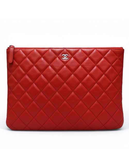 Pochette HERMES matelssée rouge