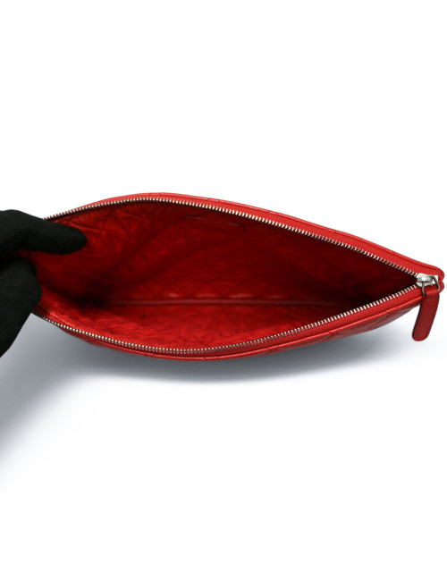 Pochette HERMES matelssée rouge