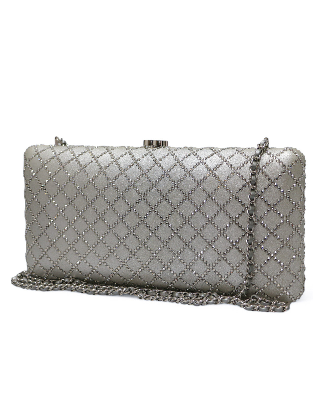 Sac du soir CHANEL strass argenté
