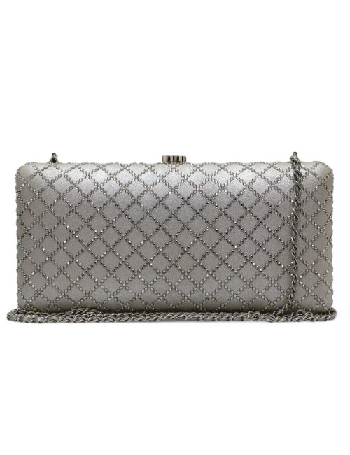 Sac du soir CHANEL strass argenté