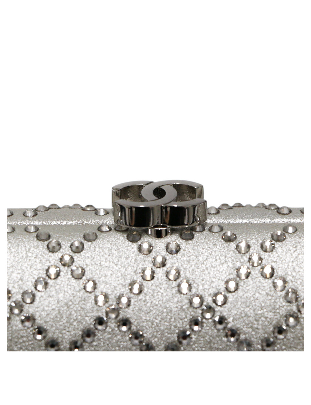 Sac du soir CHANEL strass argenté