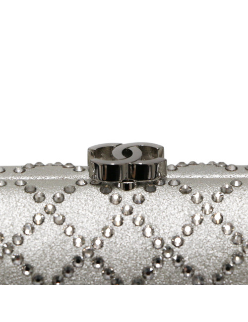 Sac du soir CHANEL strass argenté