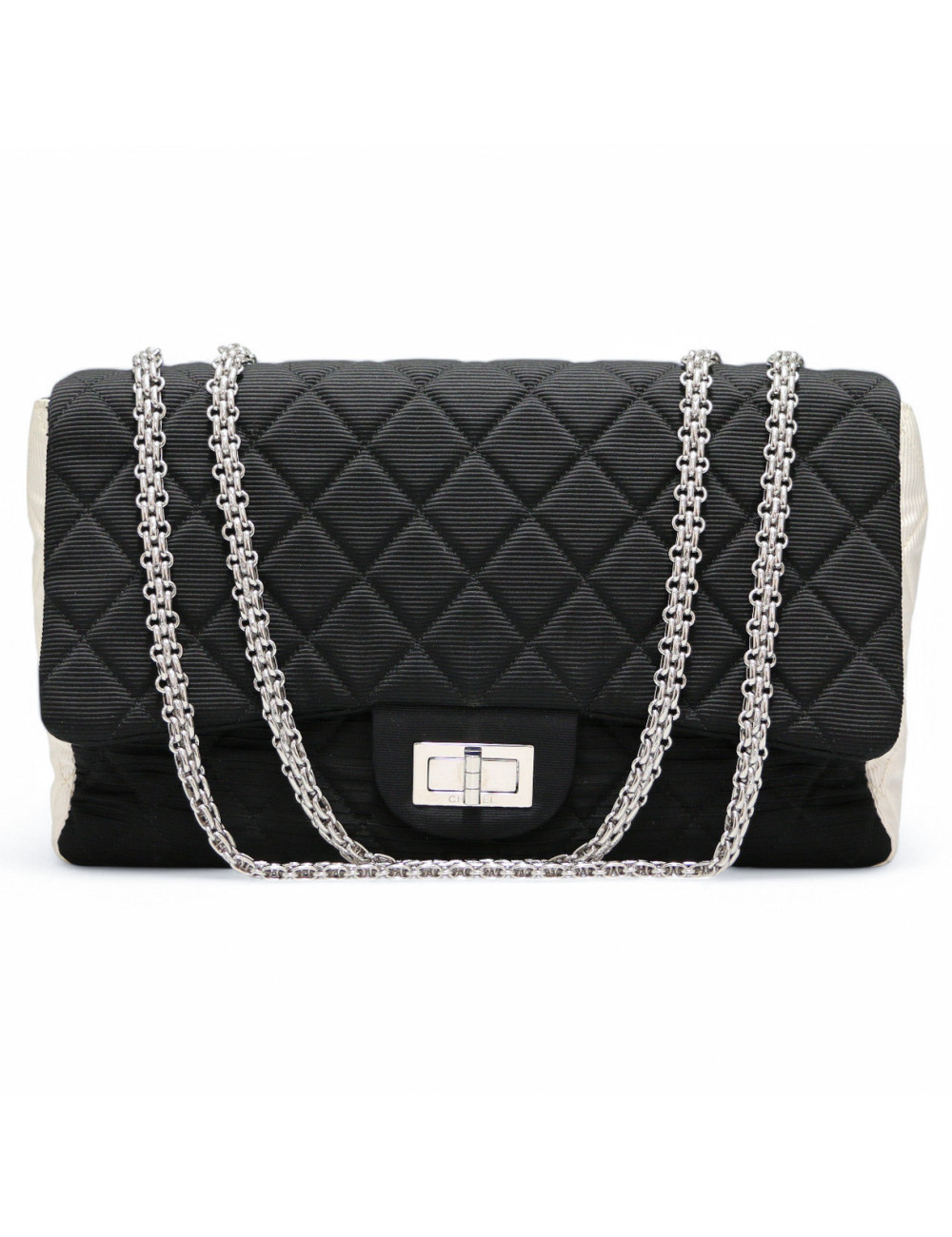 2.55 CHANEL bicolore noir blanc