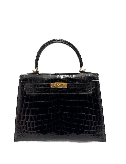 Kelly 25 HERMES sellier crocodile niloticus occasion certifiée