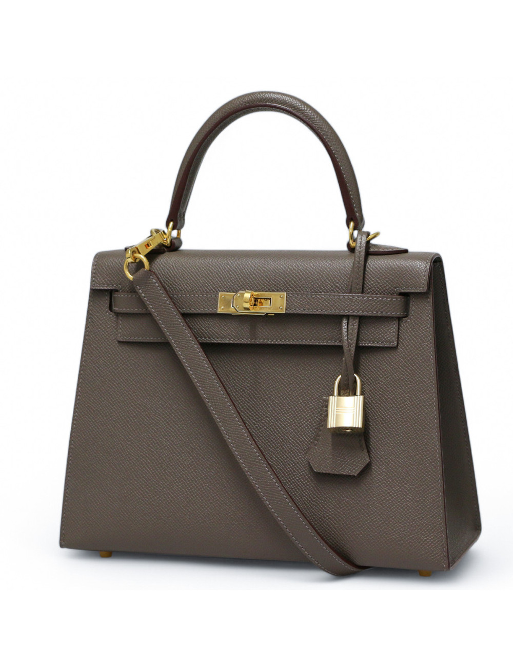 Sac Hermès Kelly 25 étoupe : livraison express dans le monde entier