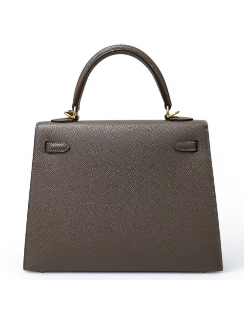 Sac Hermès Kelly 25 étoupe : livraison express dans le monde entier