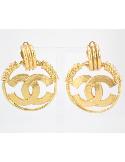 Pendants CC CHANEL dorés