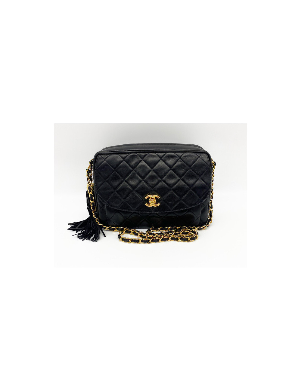 Sac caméra CHANEL vintage noir