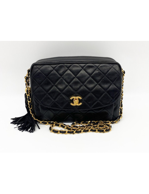 Sac caméra CHANEL vintage noir