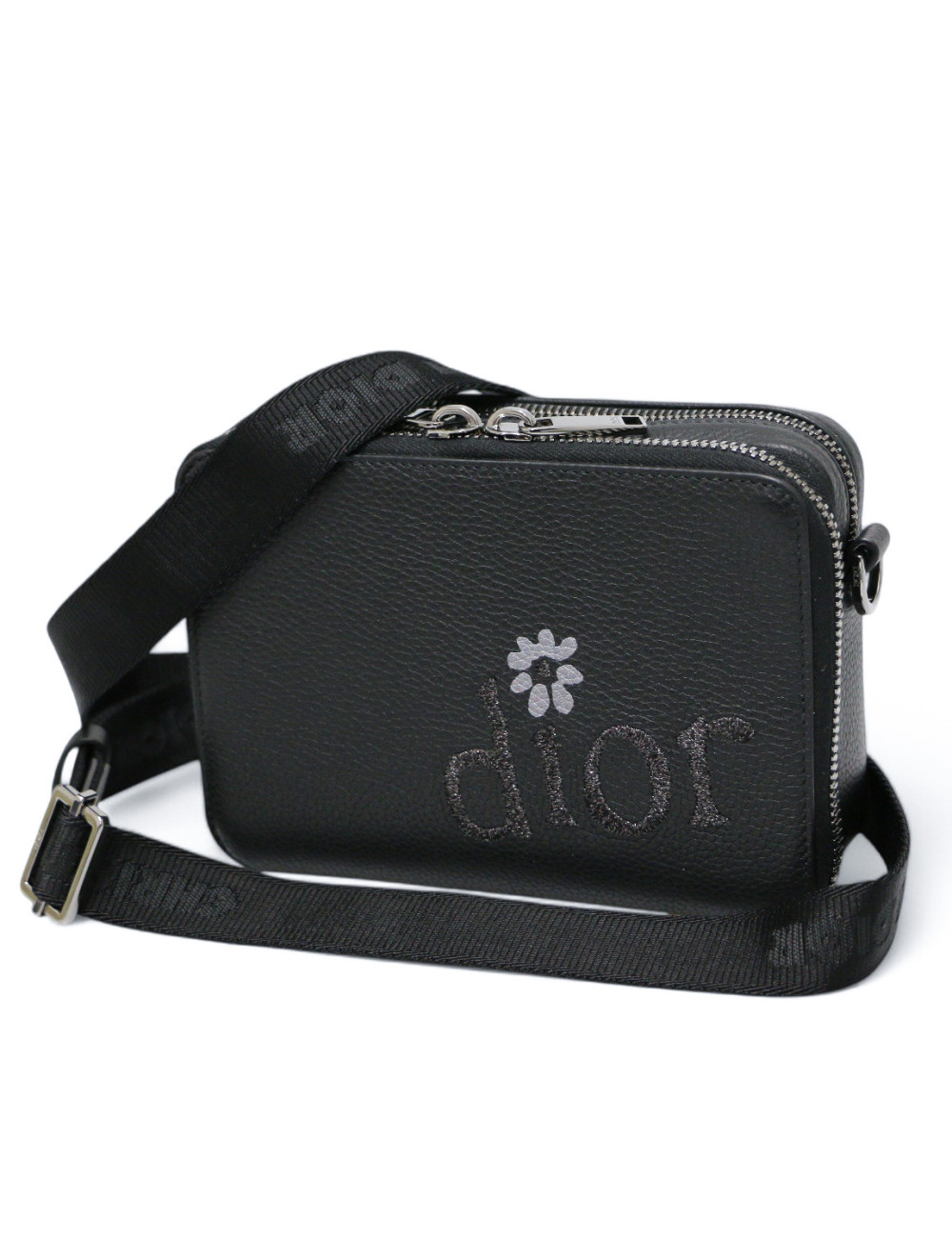 Sac bandoulière DIOR cuir de veau noir