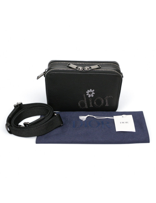 Sac bandoulière DIOR cuir de veau noir