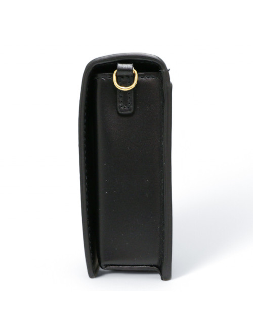 Mini sac Dior bandoulière cuir de veau noir : livré dans son dustbag