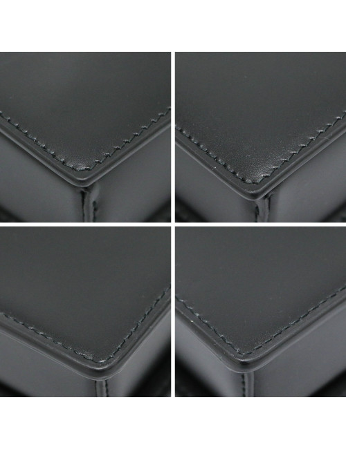 Mini sac Dior bandoulière cuir de veau noir : livré dans son dustbag