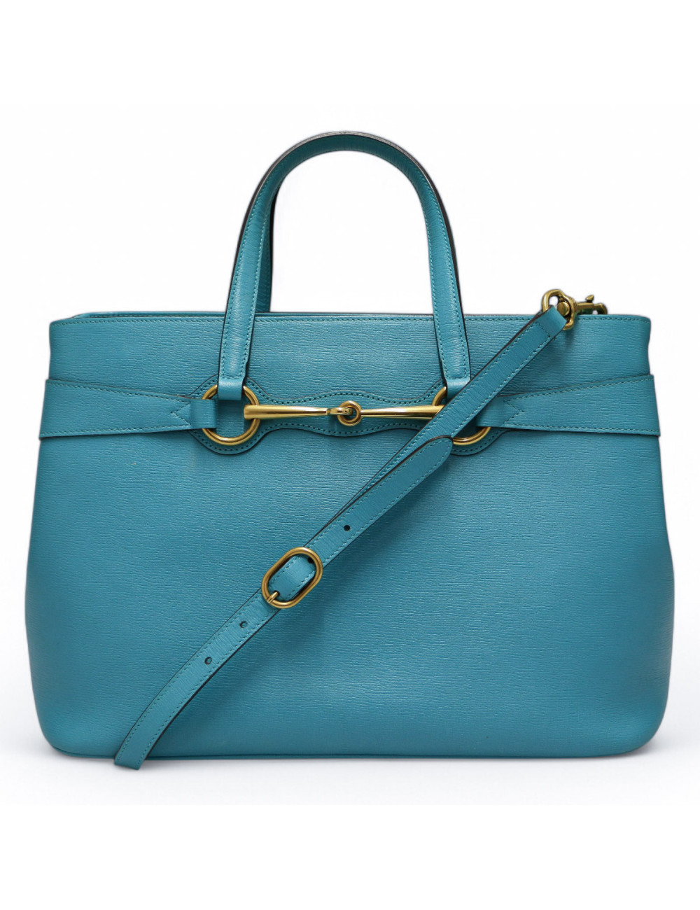 Sac Horsebit 1955 GUCCI cuir bleu ciel