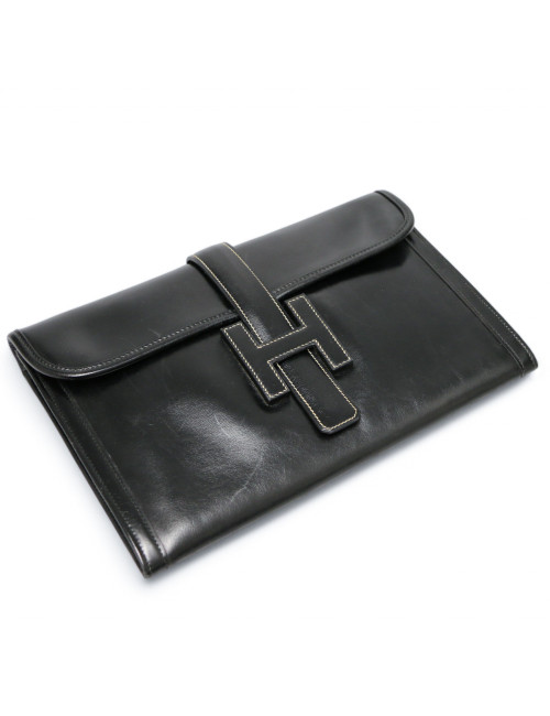 Pochette Jige Hermès noire  : livraison gratuite partout en Europe