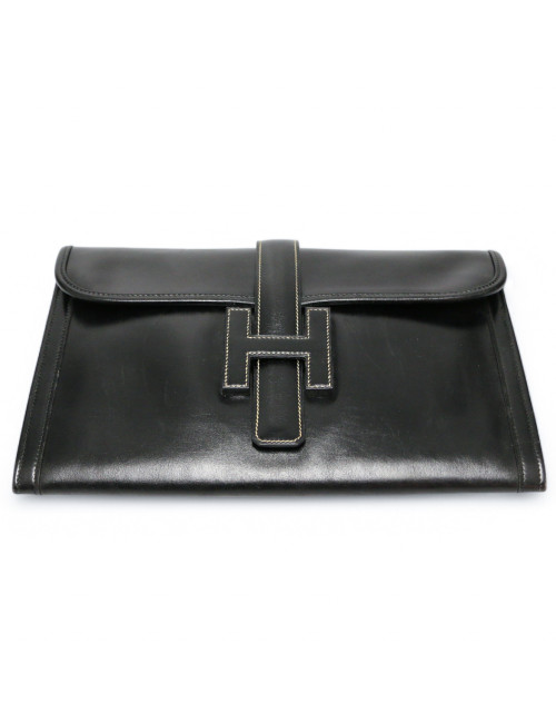 Pochette Jige Hermès noire  : livraison gratuite partout en Europe