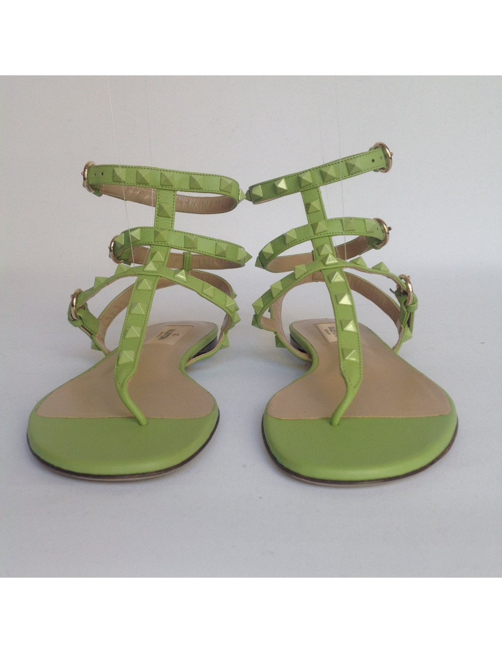 Sandales plates VALENTINO  T 38 pistache