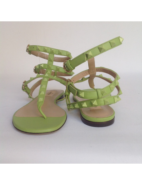 Sandales plates VALENTINO  T 38 pistache