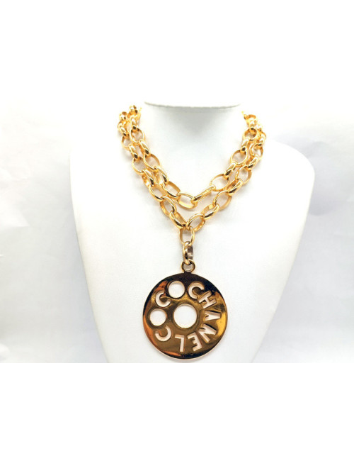 Collier CHANEL médaillon vintage