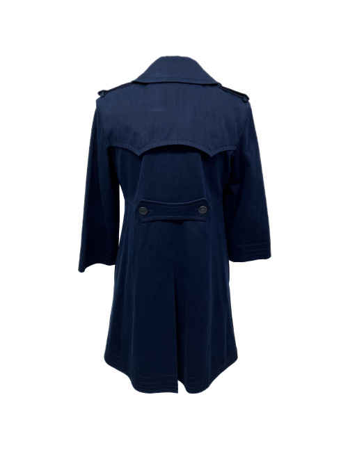 Trench coat Chanel toile bleu marine : occasion certifiée authentique