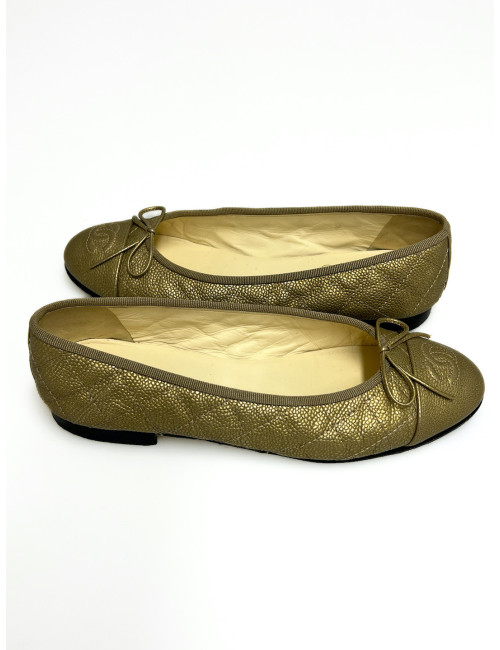 Ballerines Chanel T37,5 matelassées : occasion certifiée authentique