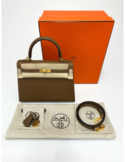 Sac Hermes Kelly 25 sellier biscuit  : occasion certifiée authentique