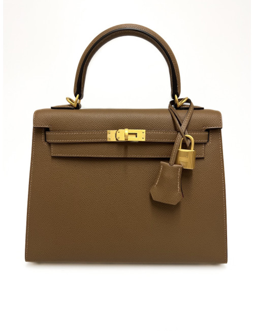 Sac Hermes Kelly 25 sellier biscuit  : occasion certifiée authentique