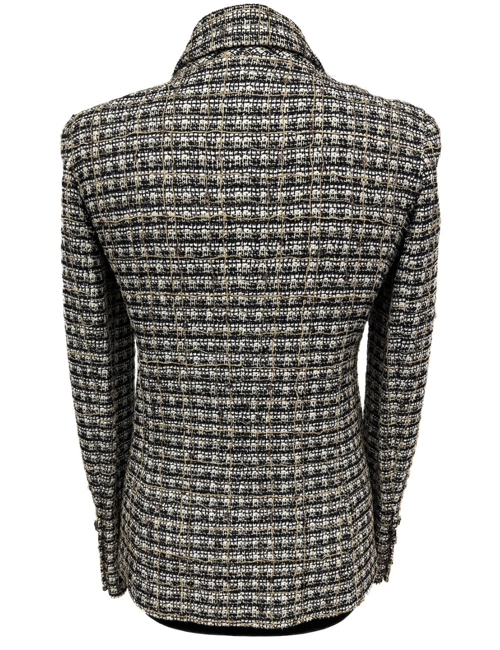 Veste Chanel croisée T36 croisée fils d'or : livraison gratuite
