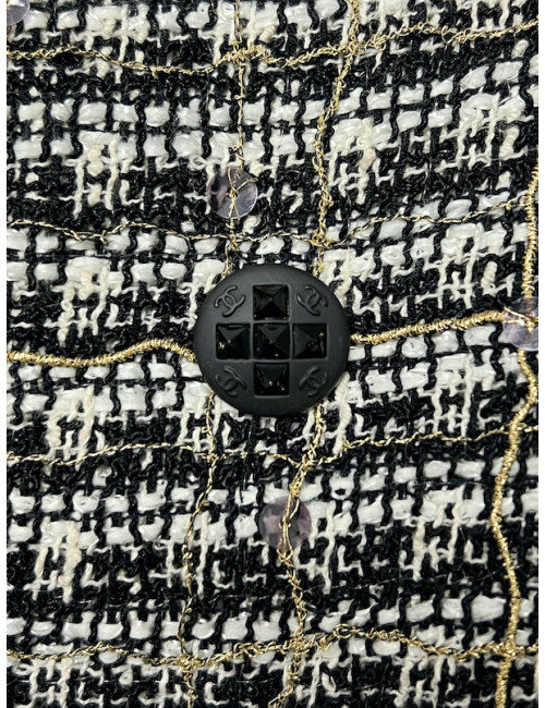 Veste Chanel croisée T36 croisée fils d'or : livraison gratuite