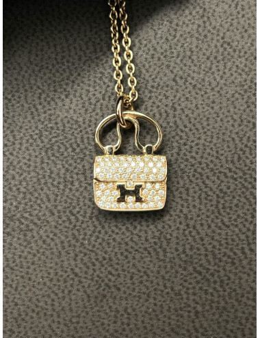 Pendentif Amulettes Constance en or rose 750/1000 serti de diamants 2