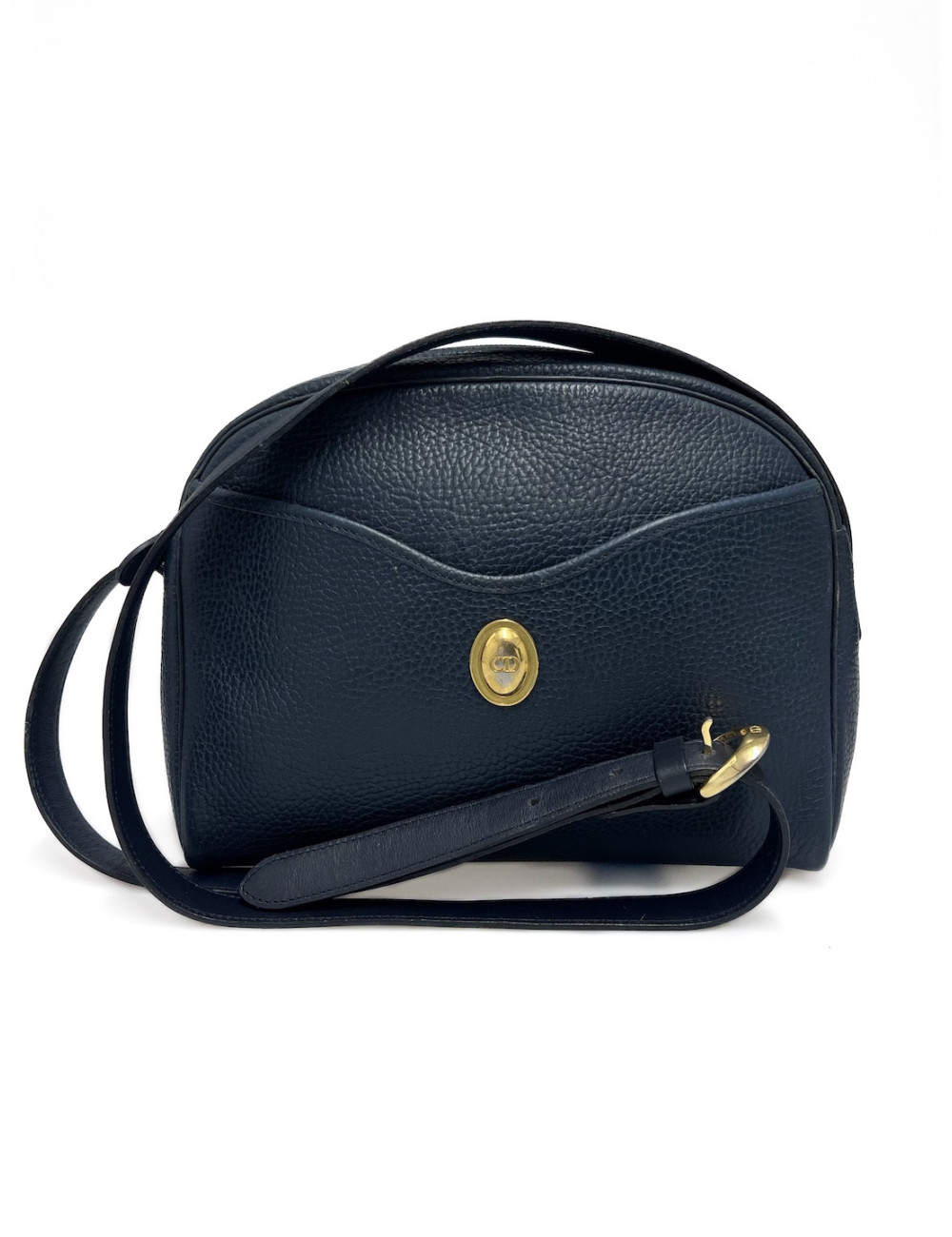 Sac Bobby CHRISTIAN DIOR cuir grainé bleu