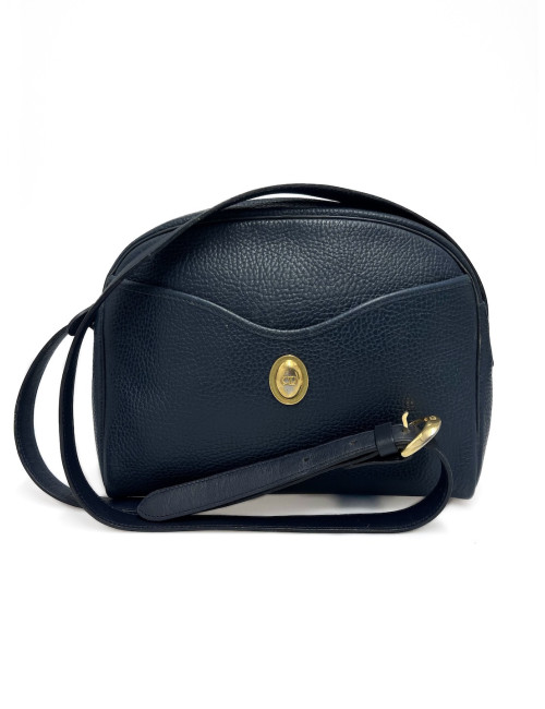 Mini sac CHRISTIAN DIOR cuir grainé bleu