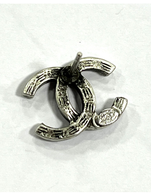 Clous argent CHANEL strass